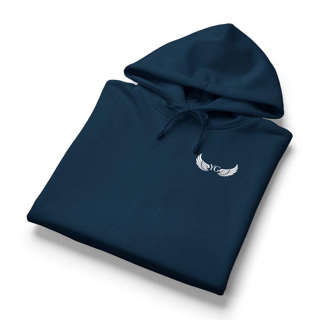 Winged Rose Hoodie — Women's Organic Midweight Cozy Pullover