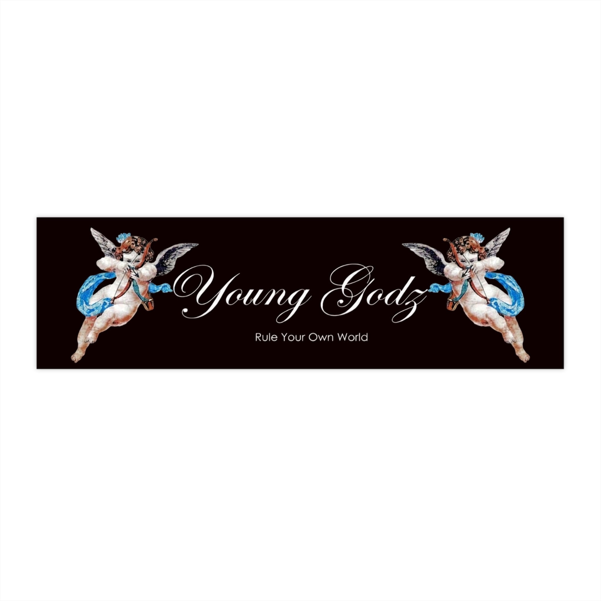 Bumper Sticker - "Young Godz" Cherub Design (Rule Your Own World)