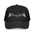 Young Gods Foam Trucker Hat — Retro Cherub Logo Cap