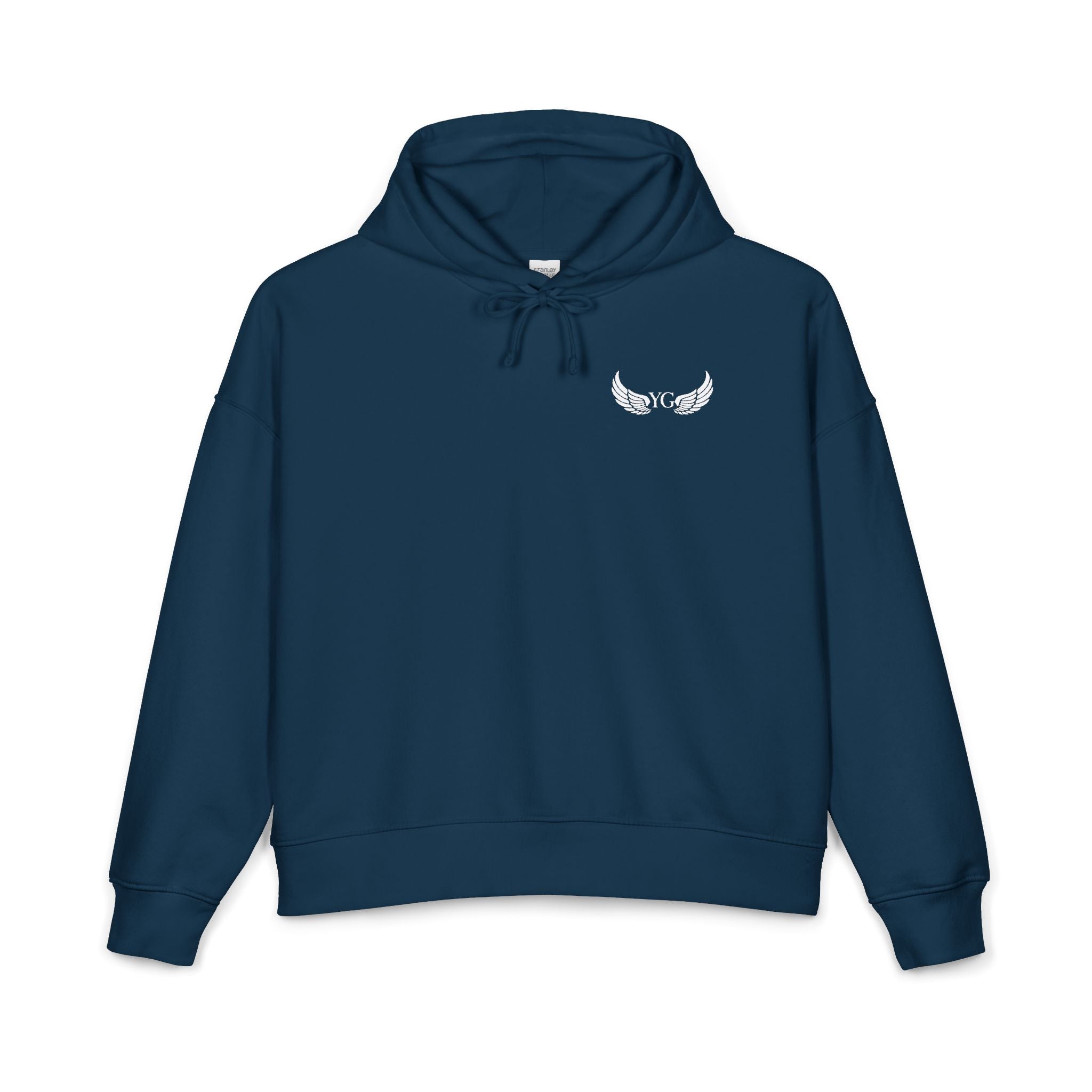 Winged Rose Hoodie — Women's Organic Midweight Cozy Pullover