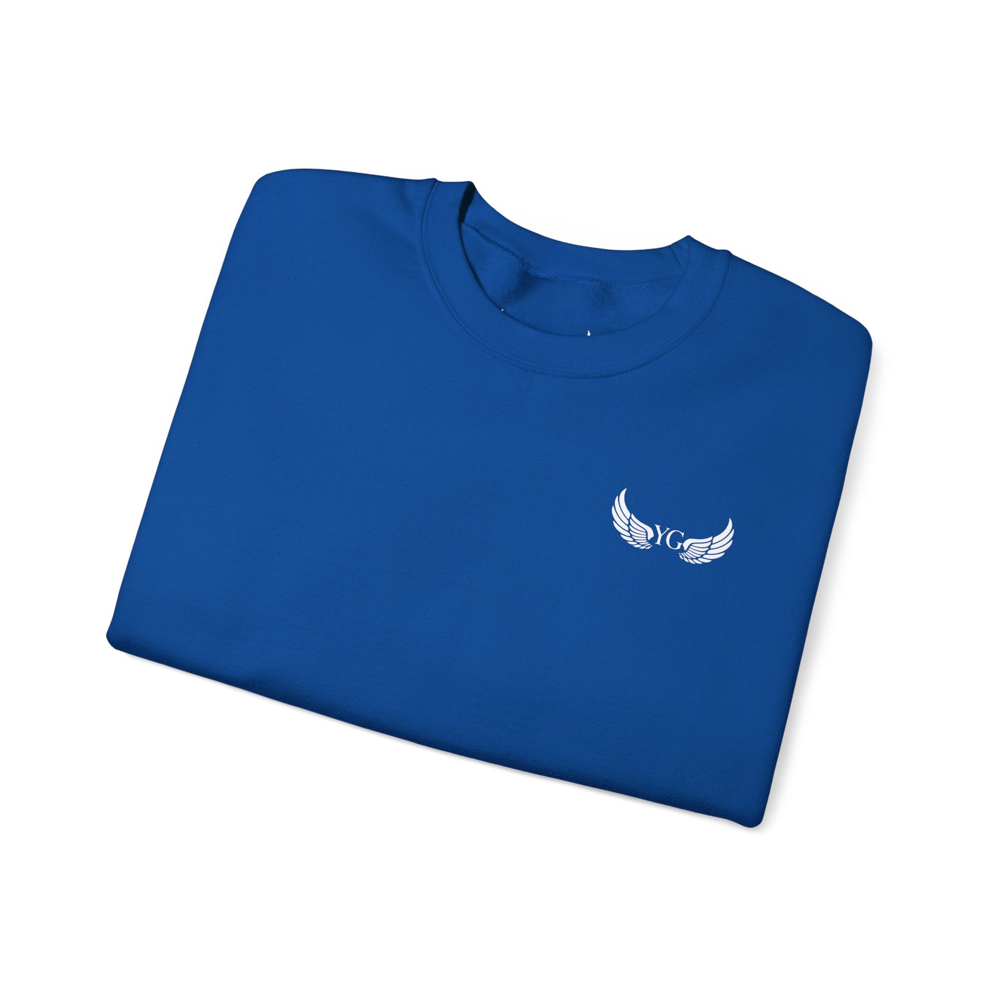 Winged Heart Crewneck Sweatshirt — Minimal Chest Emblem