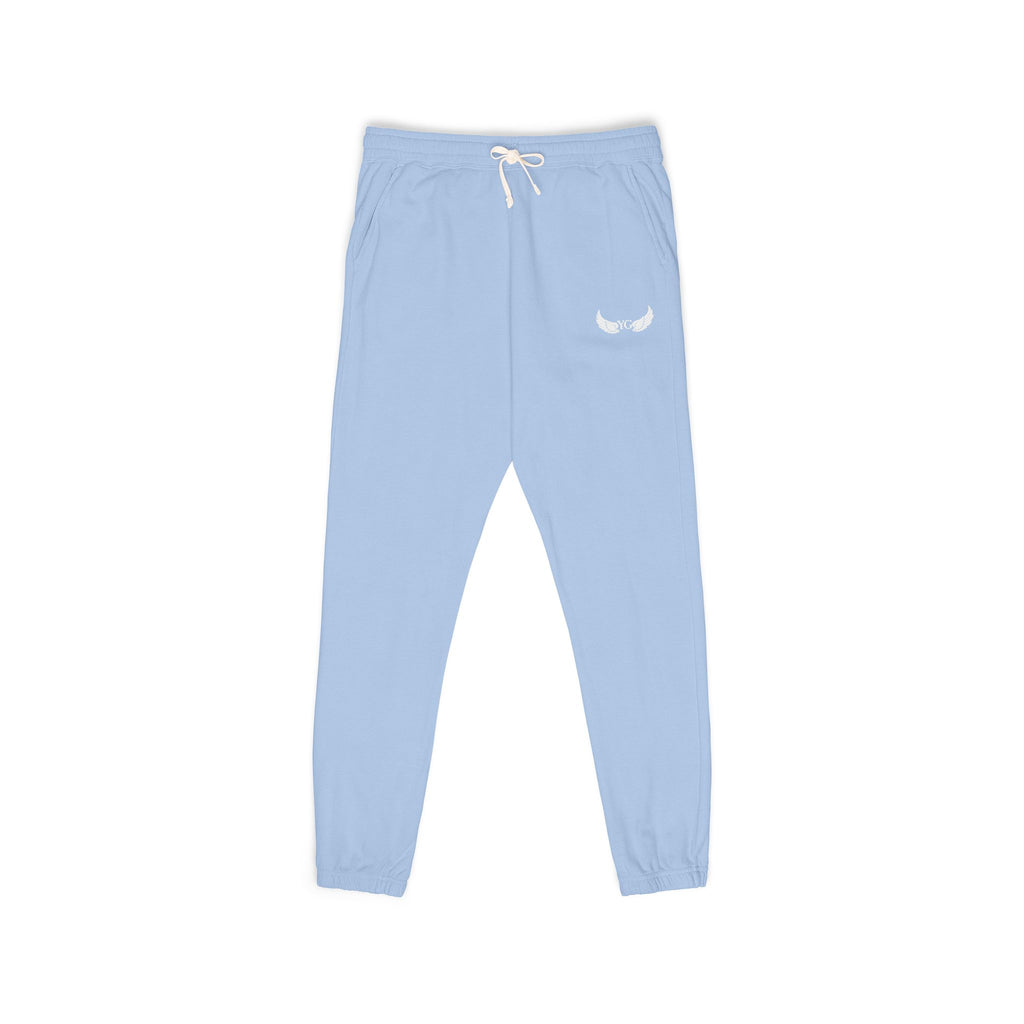 Winged Emblem Sweatpants — Minimal Angel Wings Fleece Joggers