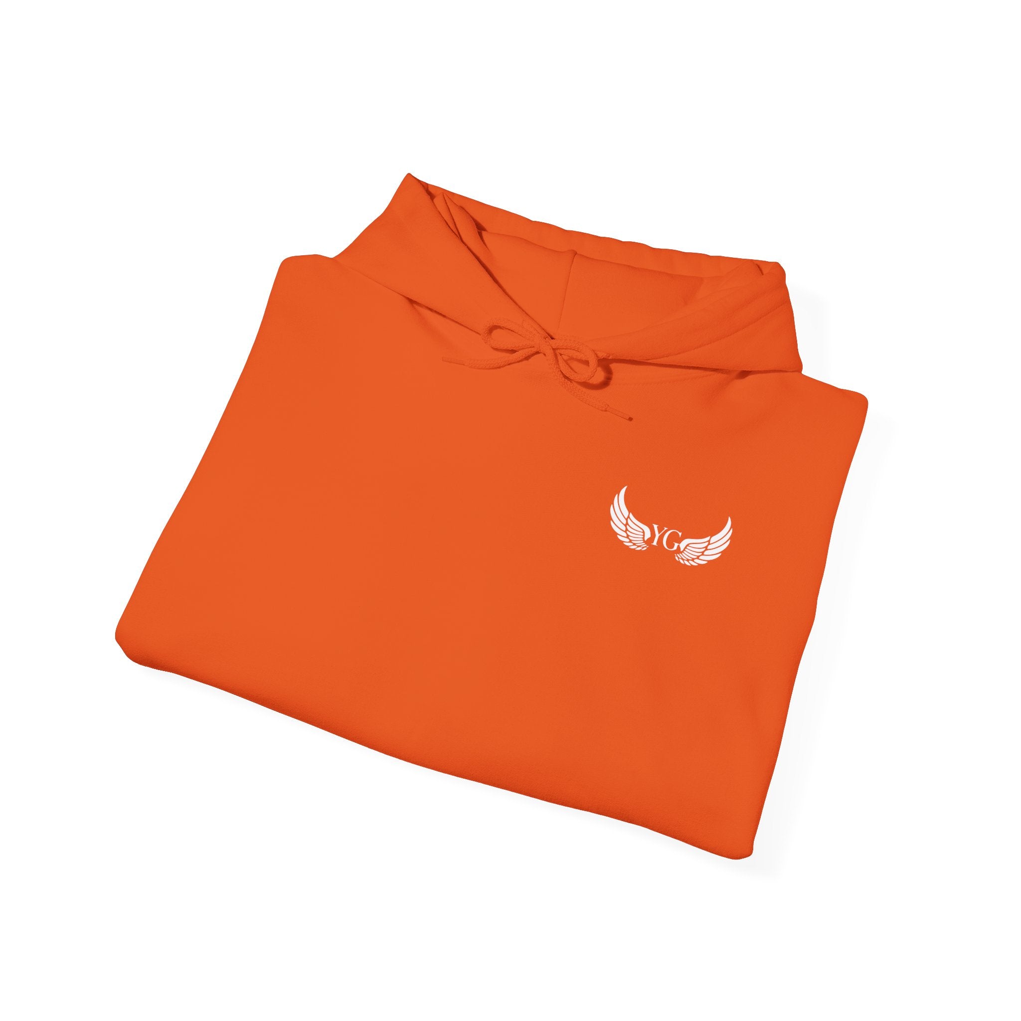 Minimal Angel Wings Hoodie — Small Chest Wings Graphic