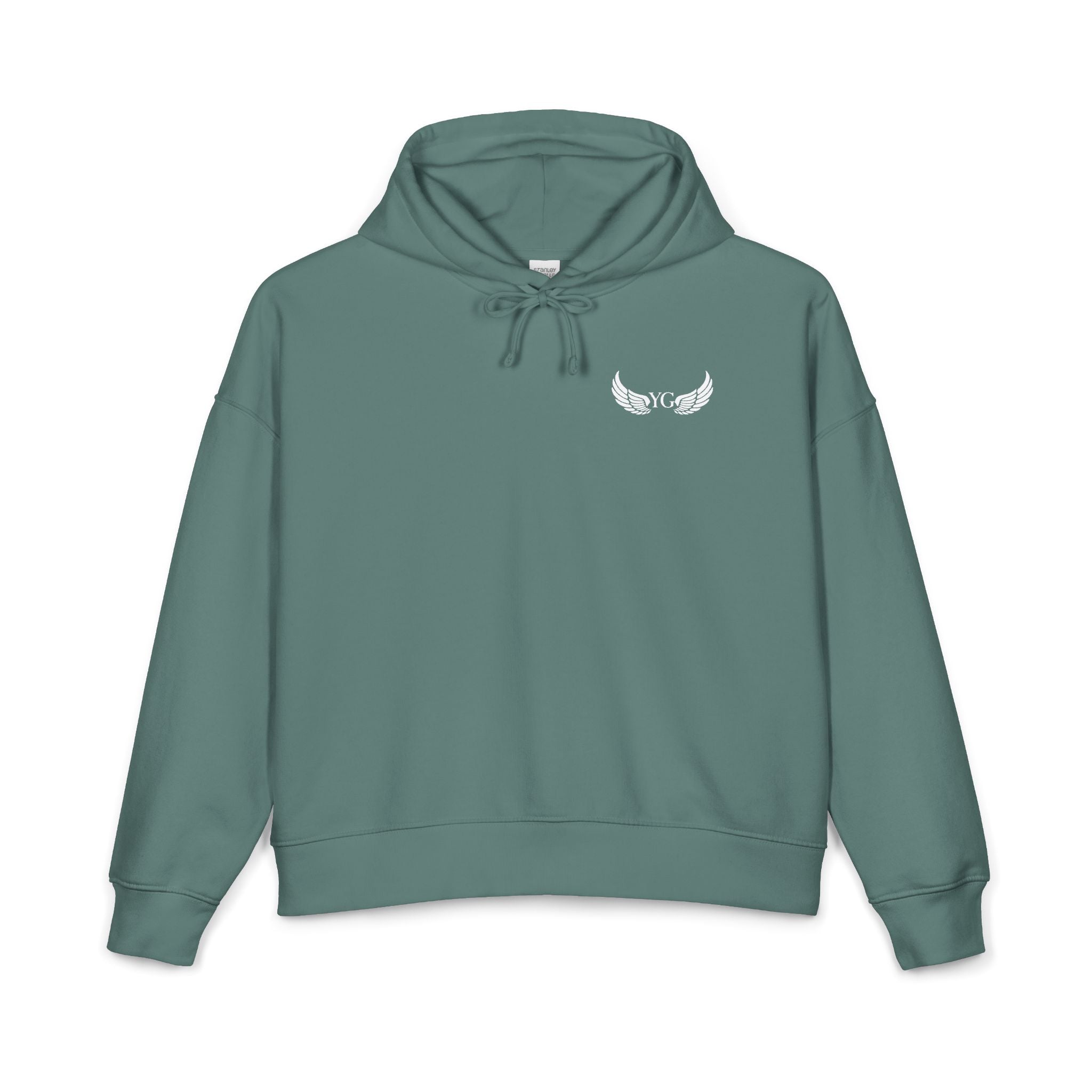 Winged Rose Hoodie — Women's Organic Midweight Cozy Pullover