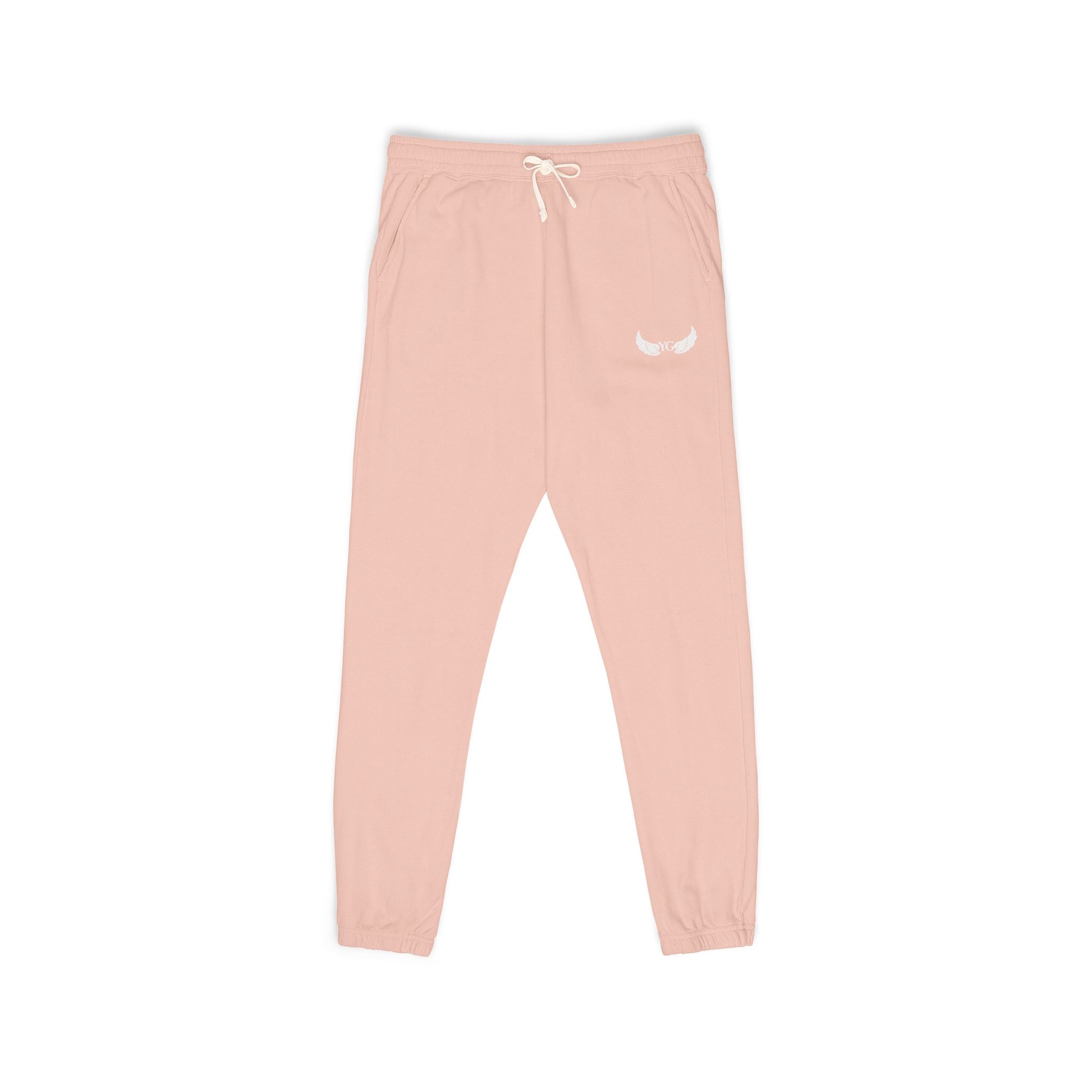 Winged Emblem Sweatpants — Minimal Angel Wings Fleece Joggers