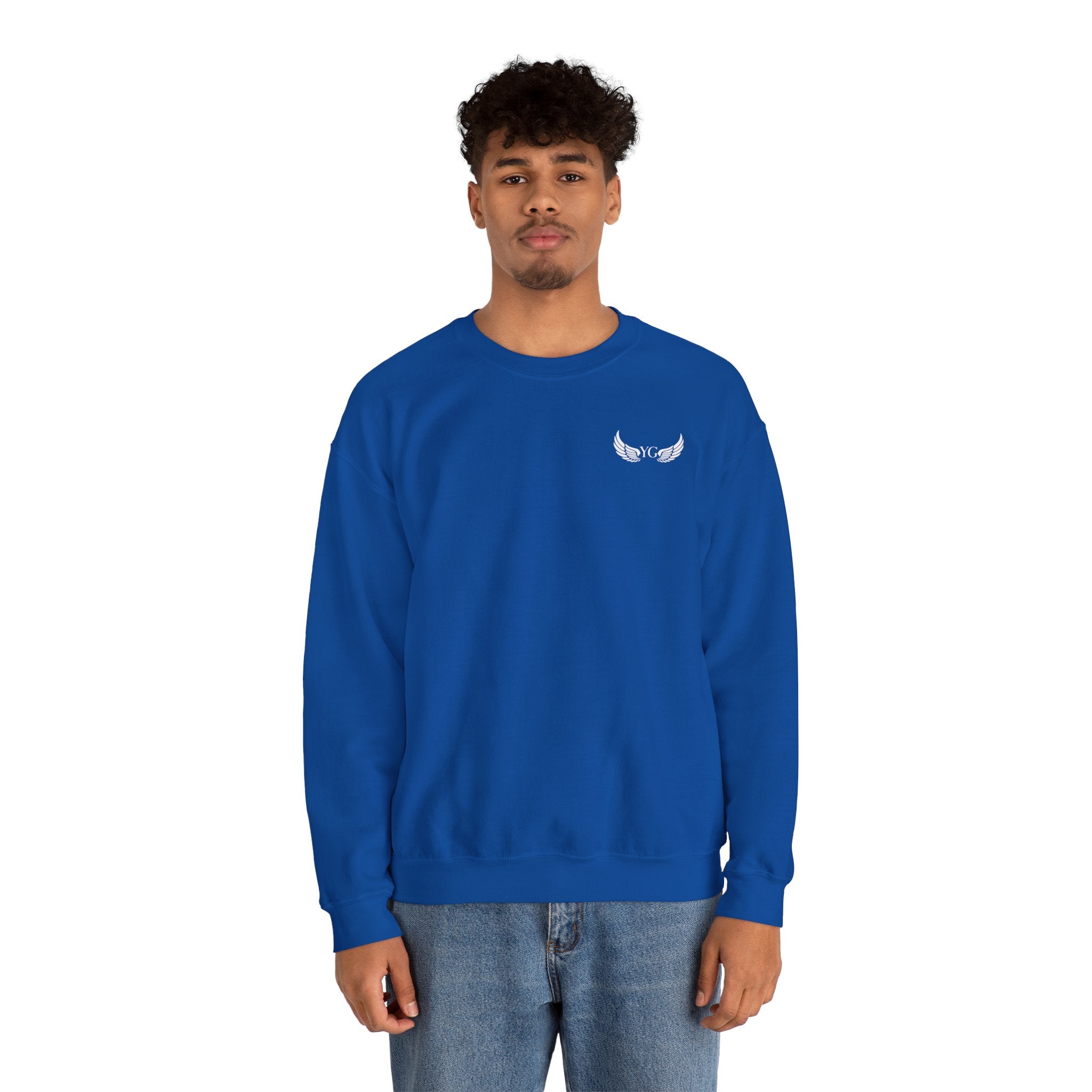 Winged Heart Crewneck Sweatshirt — Minimal Chest Emblem