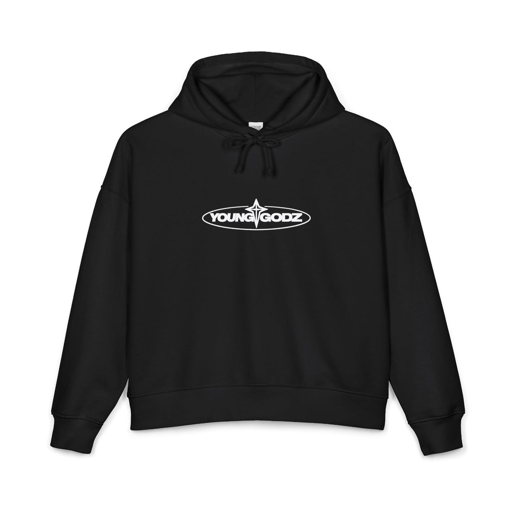 Cross Rose Hoodie — Women's Organic Midweight Cozy Pullover