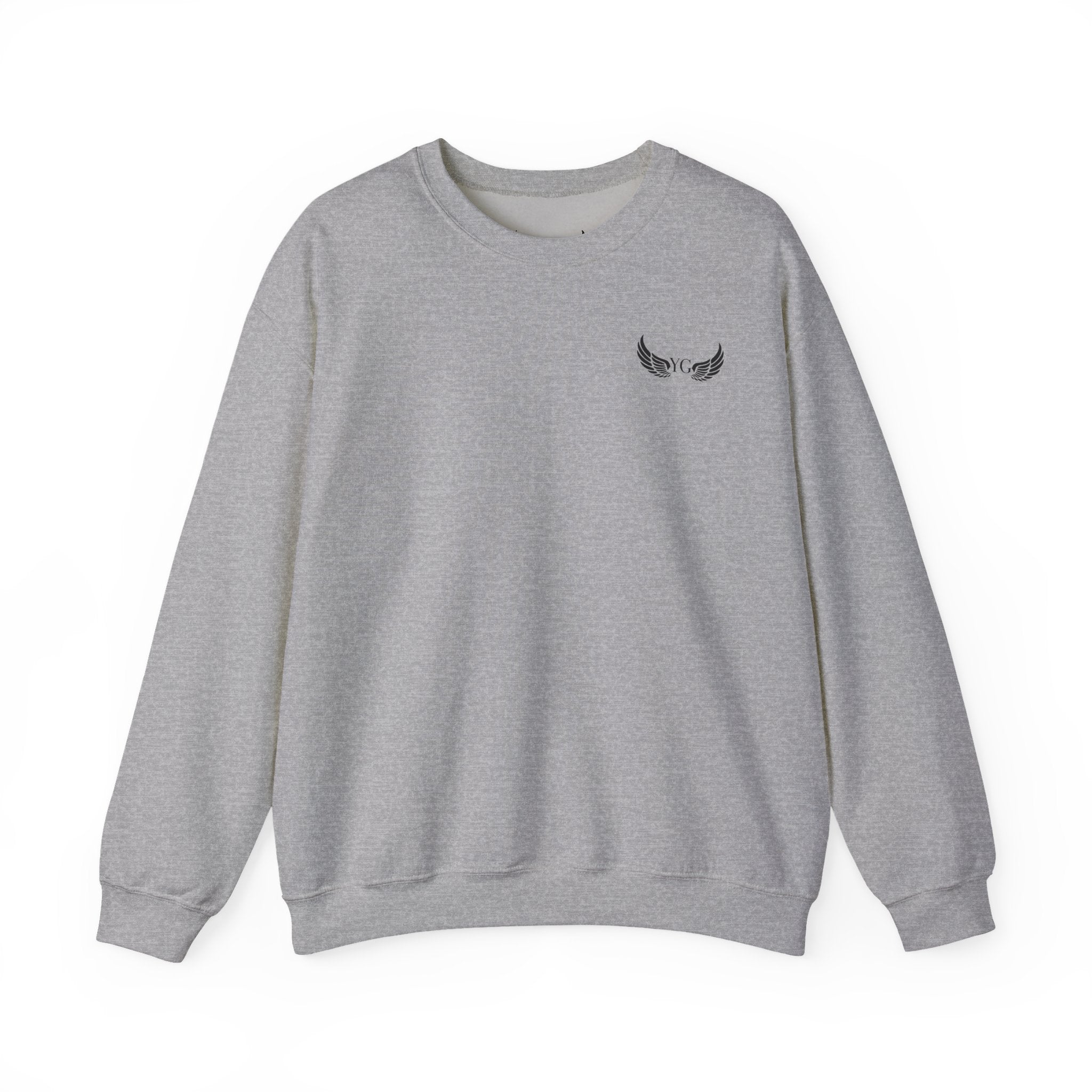 Winged Heart Crewneck Sweatshirt — Minimal Chest Emblem