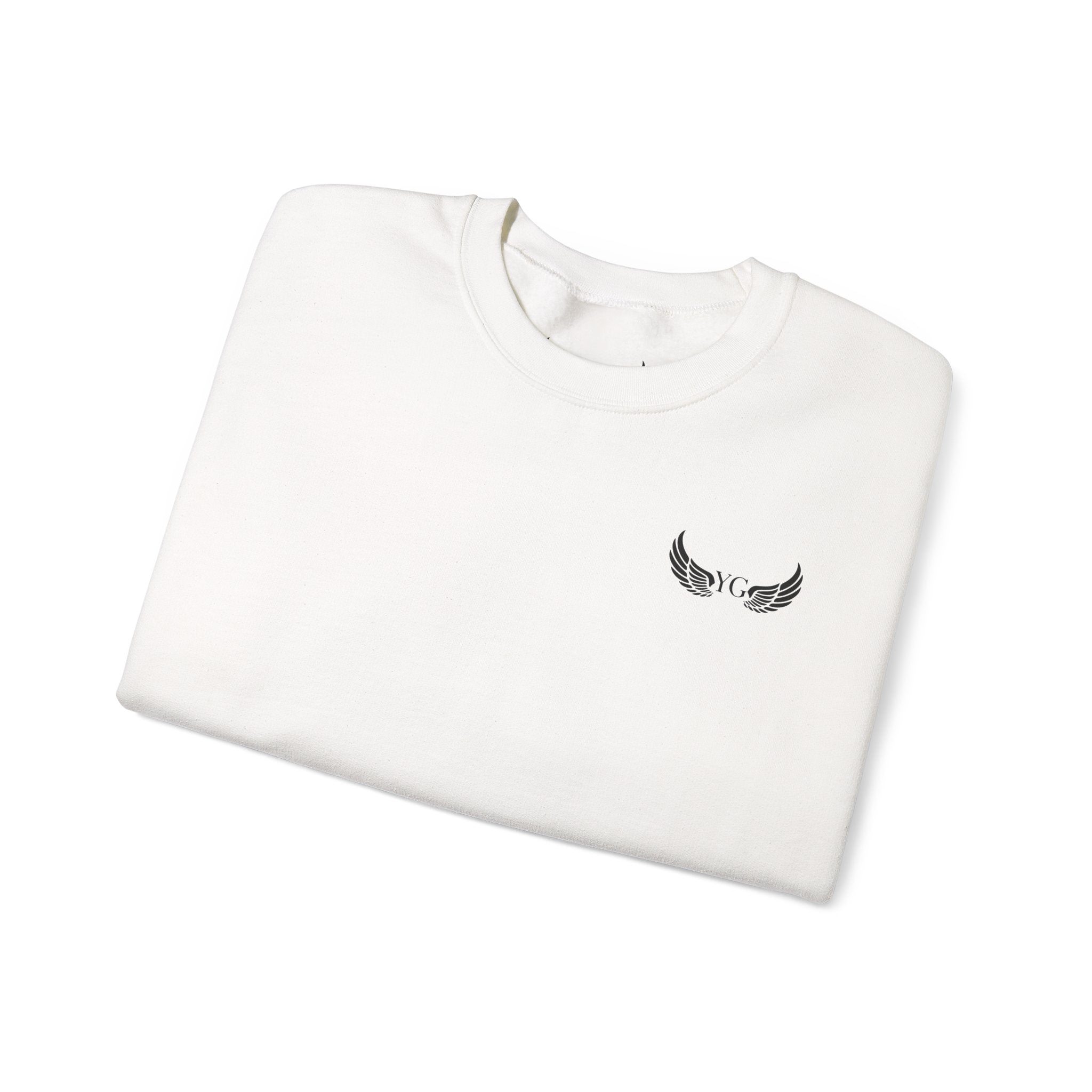 Winged Heart Crewneck Sweatshirt — Minimal Chest Emblem