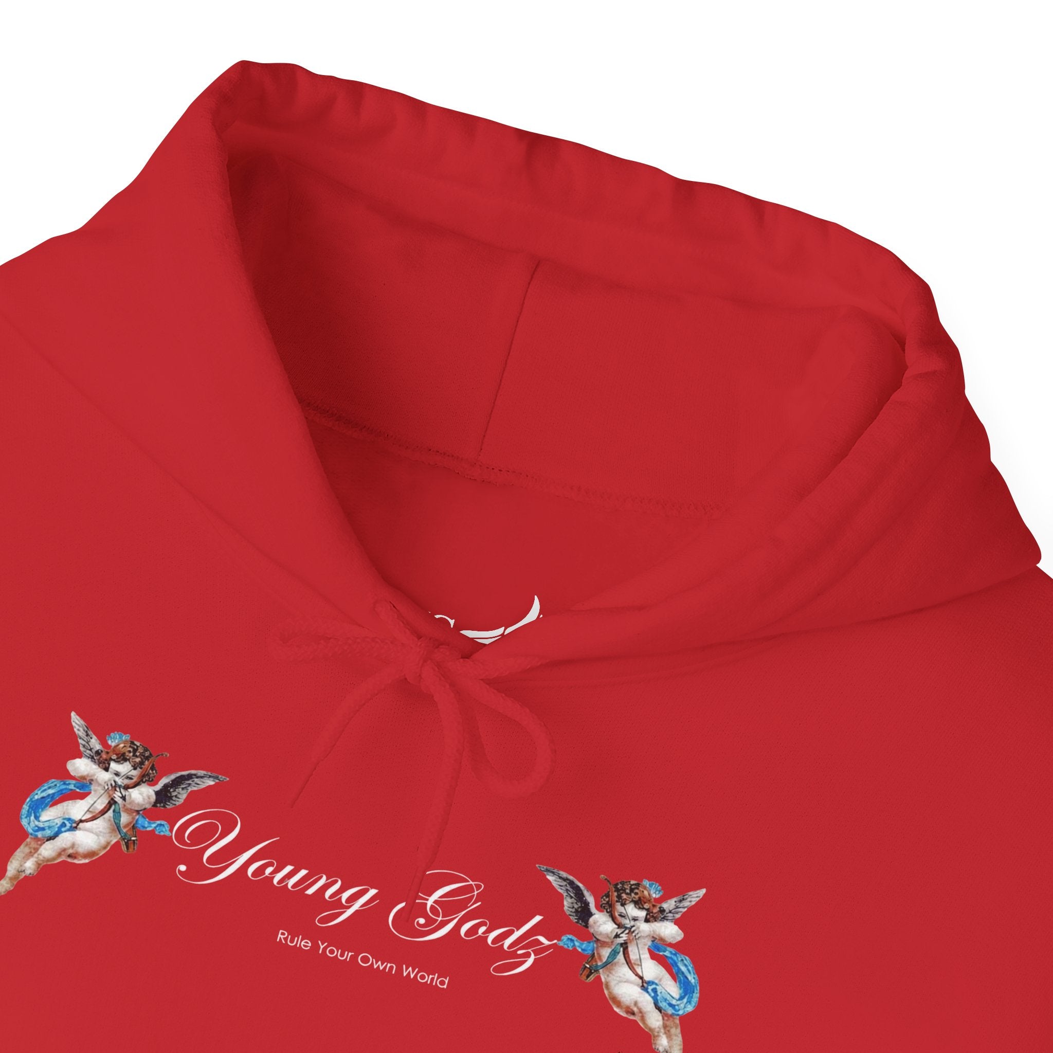 Minimal Angels Hoodie — Small Chest Wings Graphic