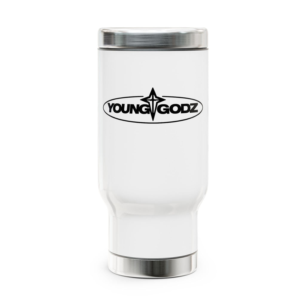 Cross Monogram Travel Mug – 14oz Stainless Steel Coffee Tumbler