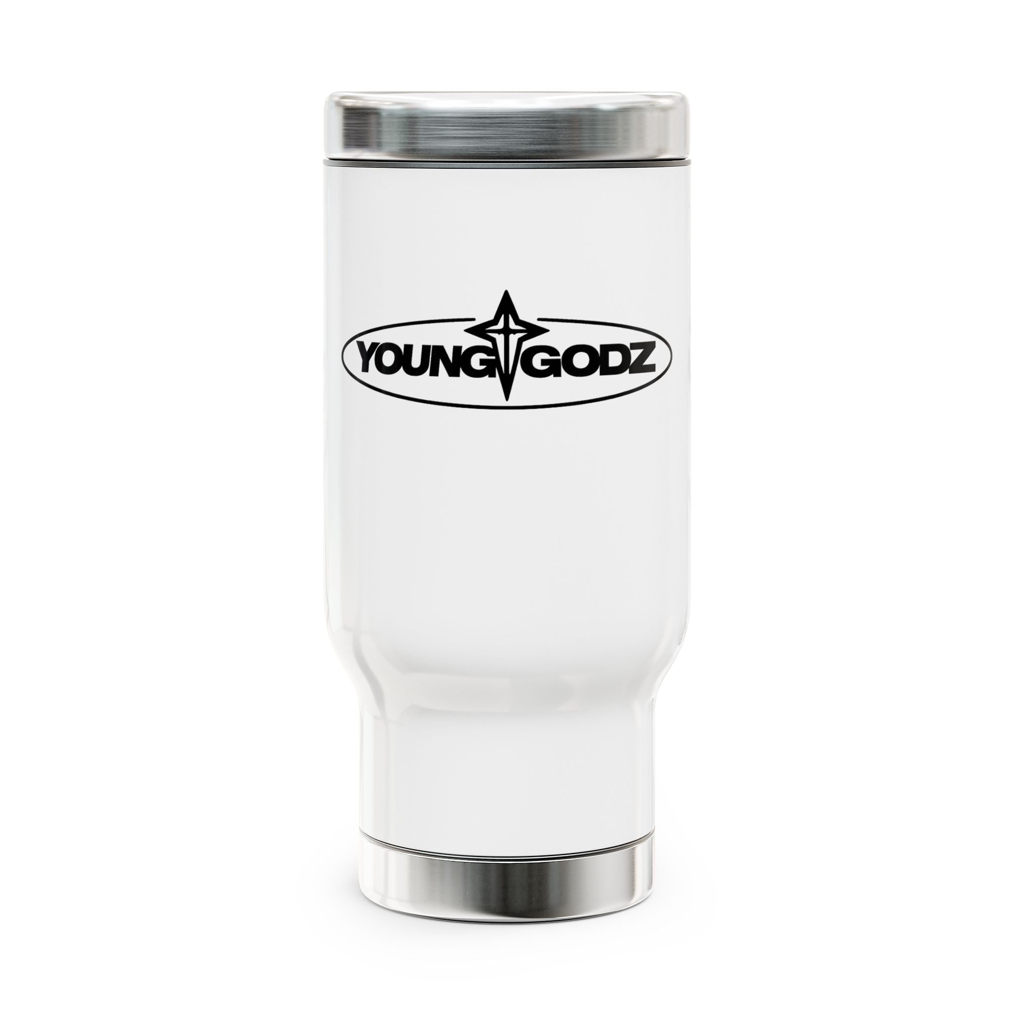Cross Monogram Travel Mug – 14oz Stainless Steel Coffee Tumbler